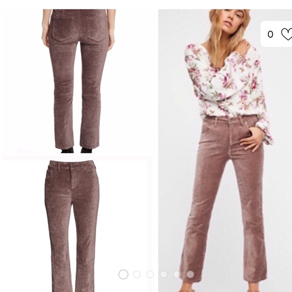 FREE PEOPLE Velvet Cropped Flare Jeans - Picture 3 of 8
